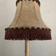 Vintage brass and leather lamp from the 70s