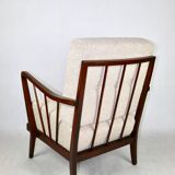 Art Deco Beige Boucle Armchair, 1960s