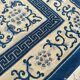 Large Chinese wool rug 200 x 310 cm — Blue & beige (Beijing style)
