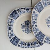 6 assiettes anciennes en faïence Terre de Fer Gien