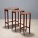 Antique mahogany coffee tables, carved frame, 19th century.