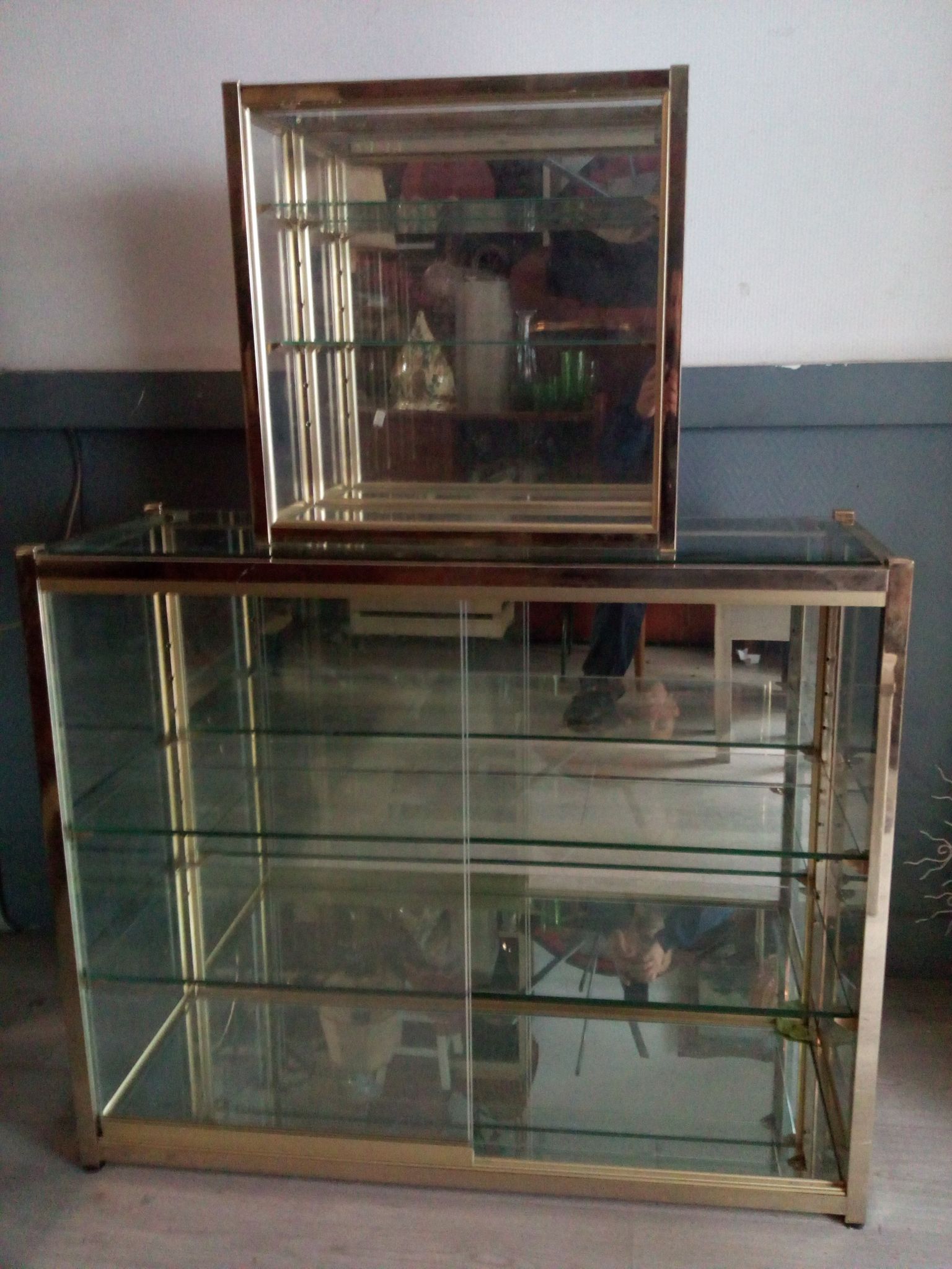 Ensemble de vitrines vintage