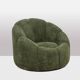 Pair of armchairs in bouclette fabric. Contemporary.