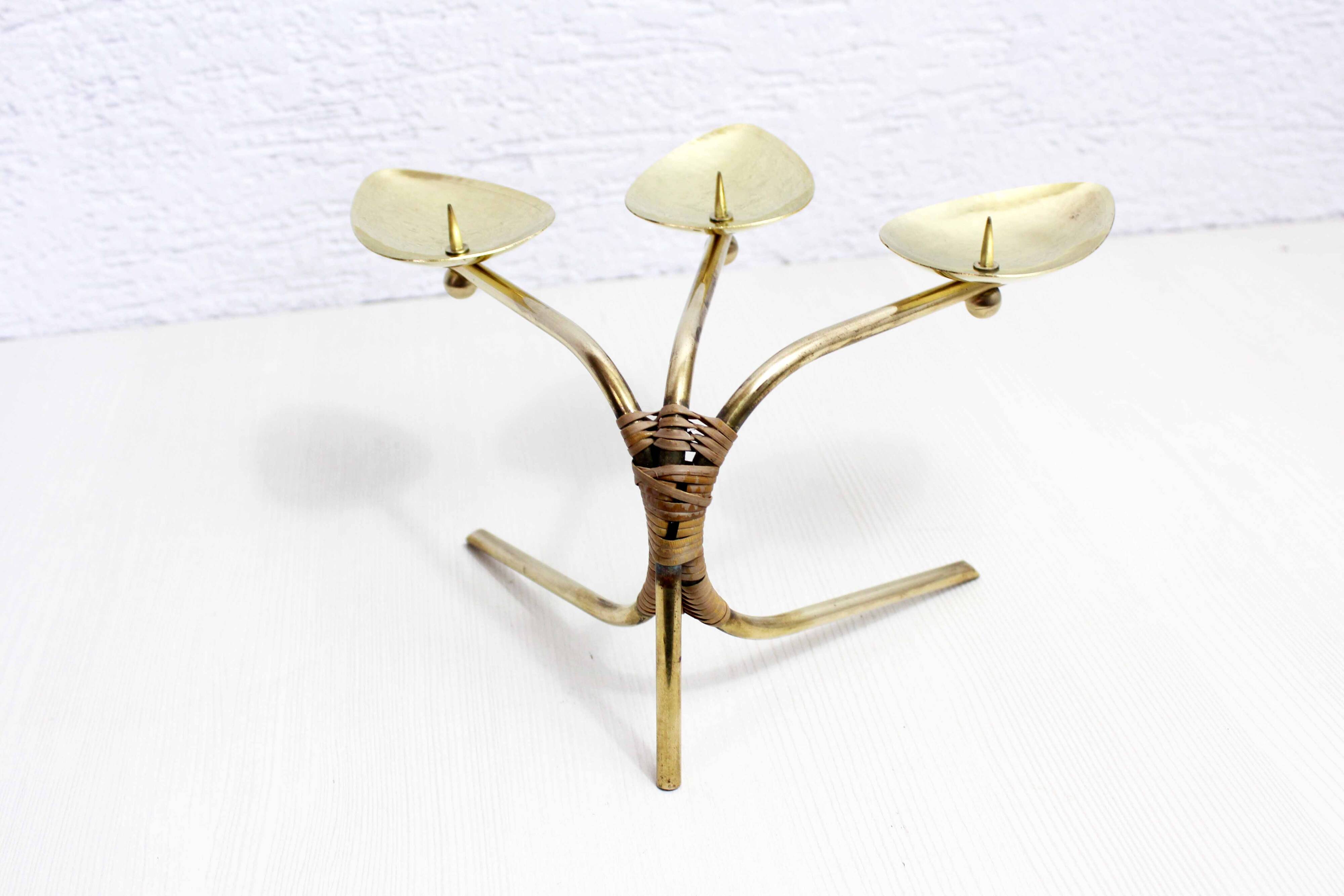 50s candle holder in Carl Auböck style