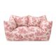 Mario Bellini Bibambola Sofa for B&B in Toile de Jouy with Embroidered Bird