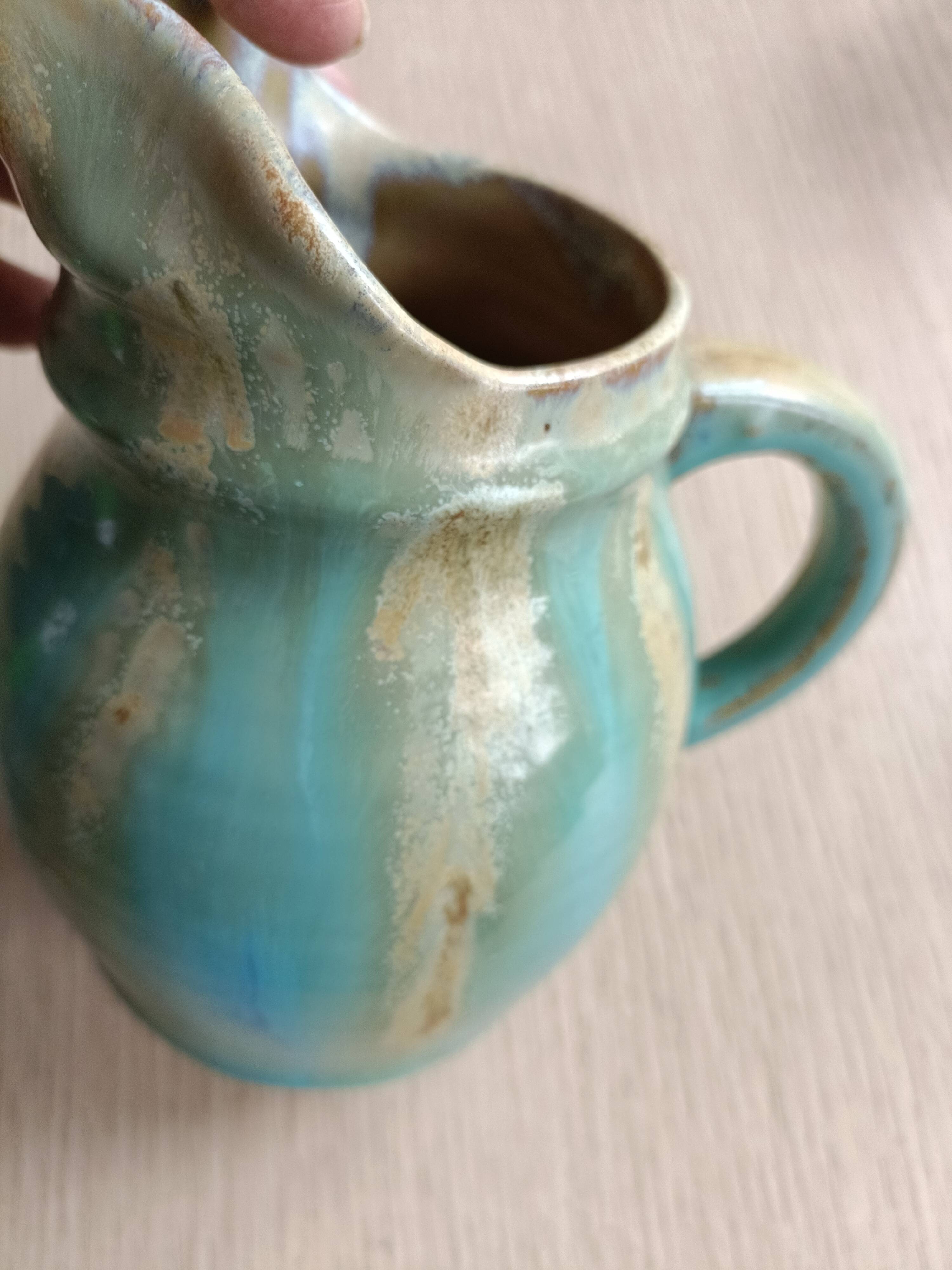 Flamed stoneware pitcher A. Cytère Rambervillers