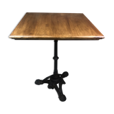 Bistro table cast iron foot and wooden top
