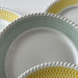 4 vintage flat plates