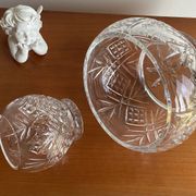 Set of 2 thick crystal candy cups