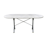Marble bistro table and cast iron Godin