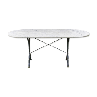 Marble bistro table and cast iron Godin