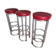 Set of 3 retro bar stools