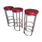 Lot de 3 tabourets de bar rétro