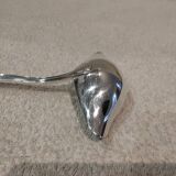 Silver-plated metal ladle for fats and lean meats, by silversmith Ercuis Valencay, 17.6cm
