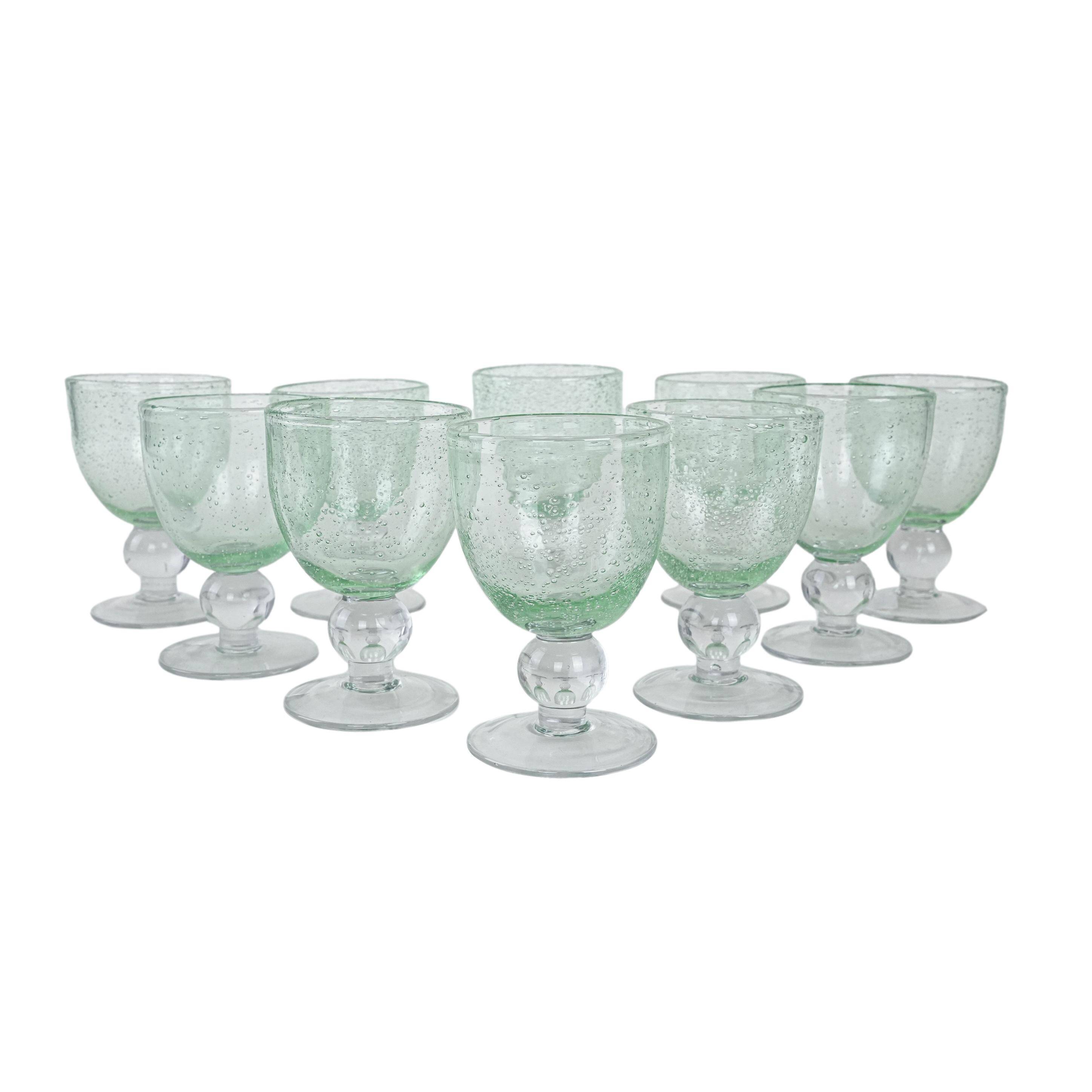 Set of bubble champagne glasses, Italian design, 1970s, production: Italy