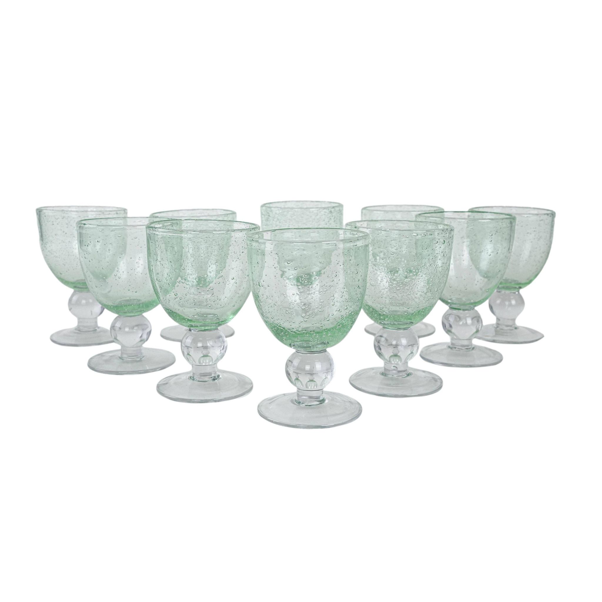 Set of bubble champagne glasses, Italian design, 1970s, production: Italy