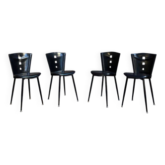 Suite de 4 chaises années 60