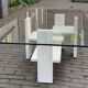 Coffee table by Willy Ballez in travertine