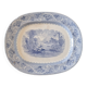 Grand plat ou plateau en porcelaine anglaise Staffordshire « Rhin » de 1870