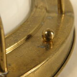 Brass "porthole" wall lamp