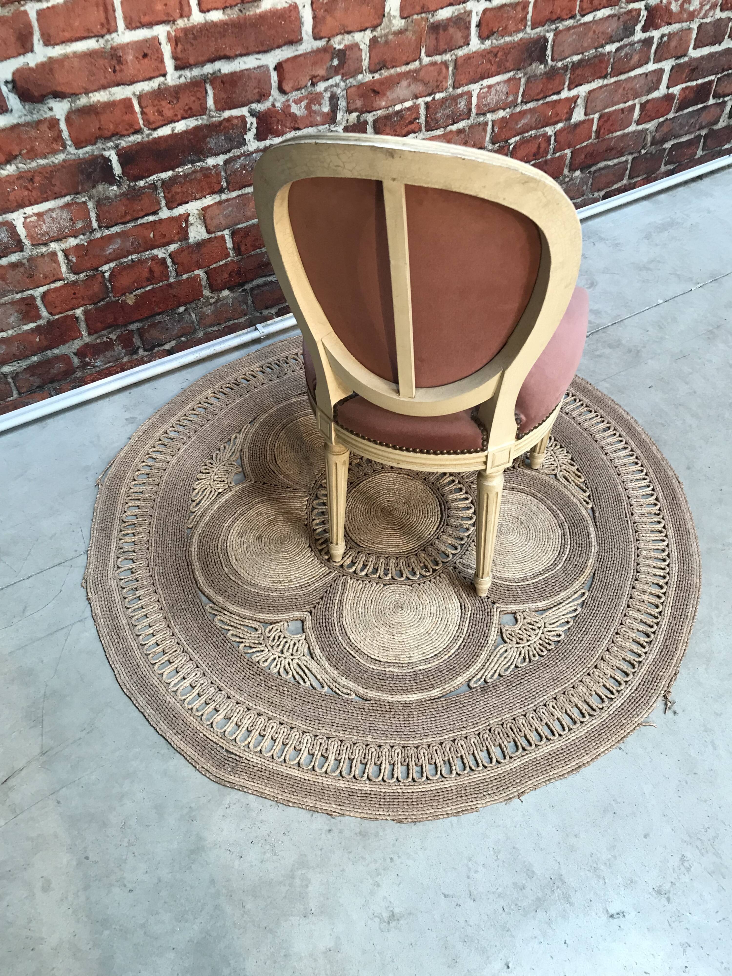Pink medallion armchair