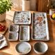 Set of stoneware dishes by Chantal and Thierry Robert