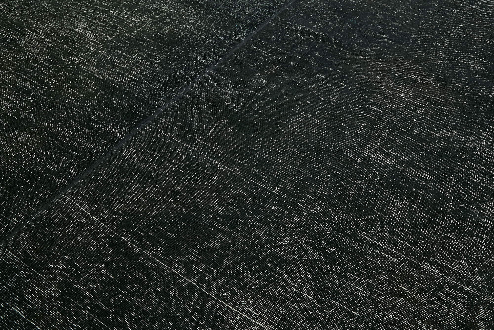 Hand-knotted persian antique 1970s 276 cm x 369 cm black wool carpet