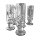 Set of 6 smoked champagne flutes Vintage 1970