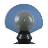 Arteluce mod turntable lamp. tikal 1555 designer pier giuseppe ramella (1985)
