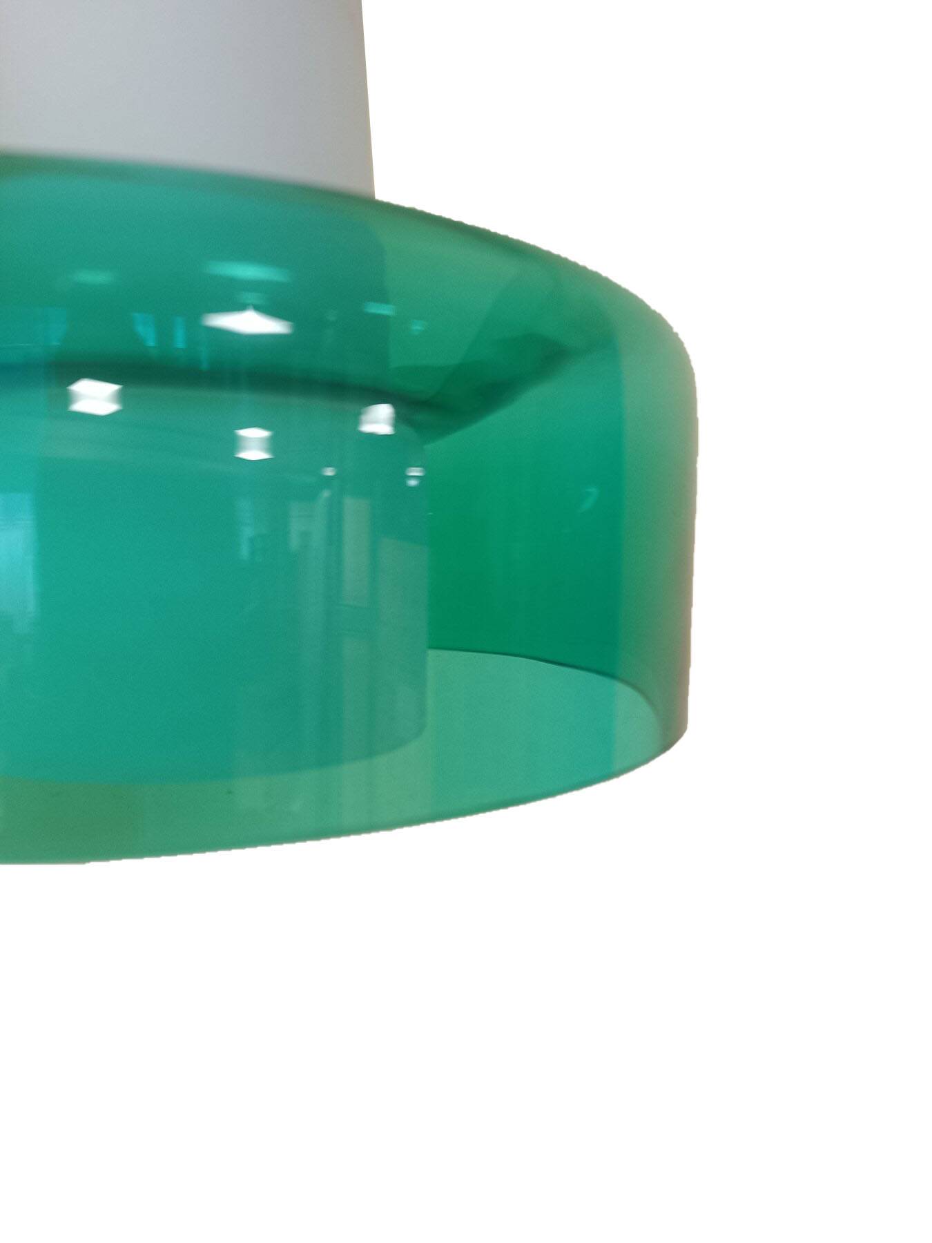 Opaline and glass chandelier