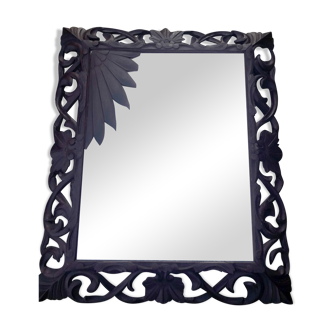 Open carved wooden mirror 90x114cm