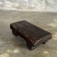 Small stool, black solid teak accent stool wabi-sabi L30 W8.5 H6.