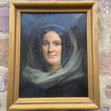 Oil painting on canvas 1850 victor darjou french portrait paint