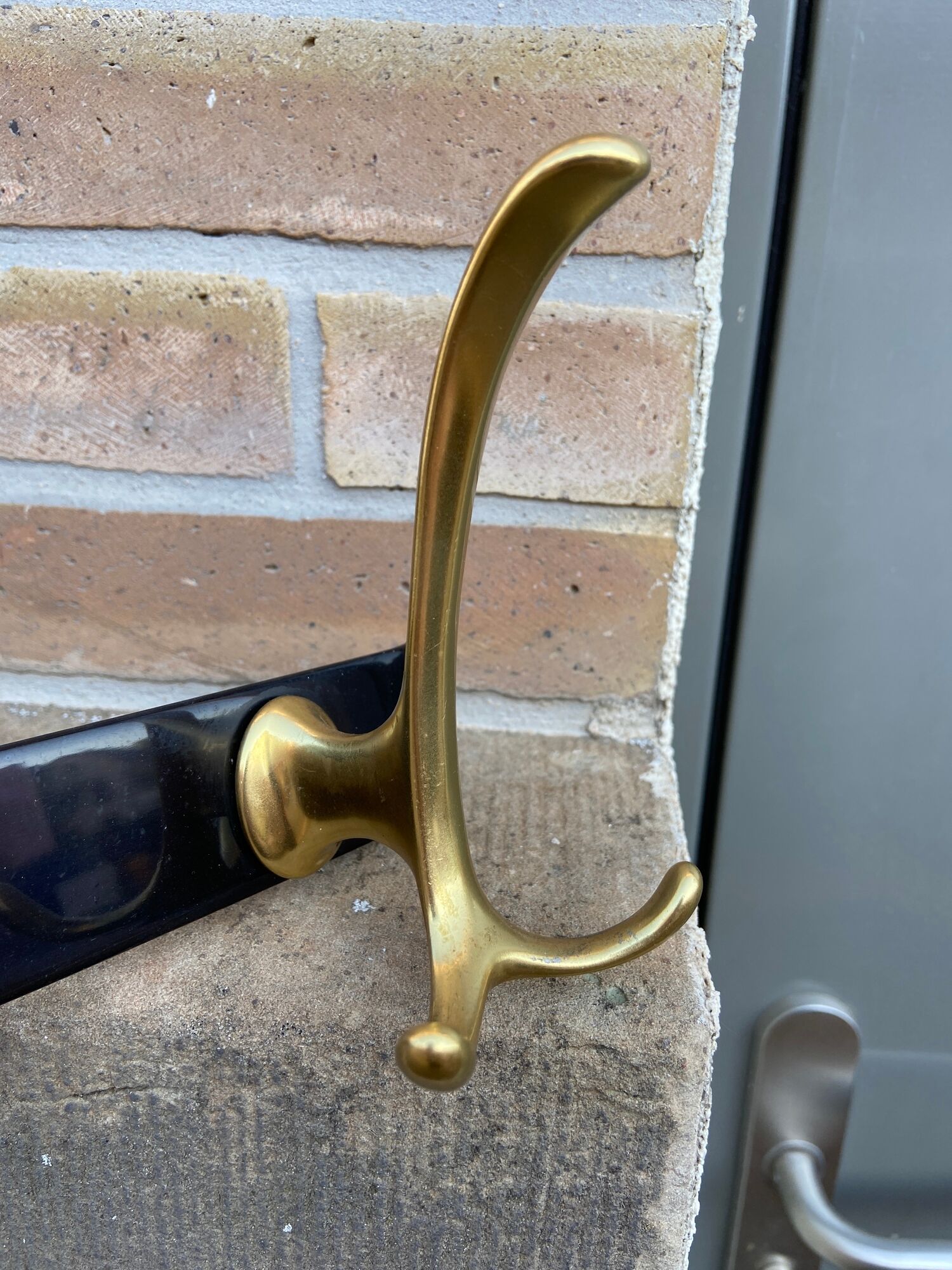 Vintage wall coat rack mid-century hooks 1960s