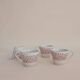 Set of 4 red ceramic mugs