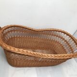 Vintage wicker cradle with 50-60s wheels