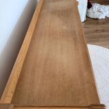 Vintage design oak buffet by Guillerme and Chambron