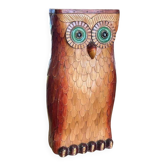 Umbrella Stand - Owl Basket – Vintage – Storage – Woven Wood