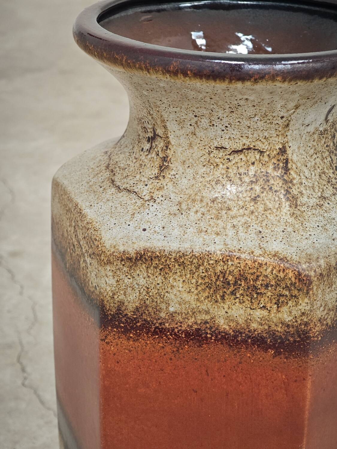 Large flamed ceramic vase Scheurich 297/41