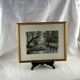 River and its two boats overlooked by a falling willow - Monique Perceval