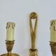 Pair of bronze wall lights, knots and tassels, Peris Andreu edition, 1970