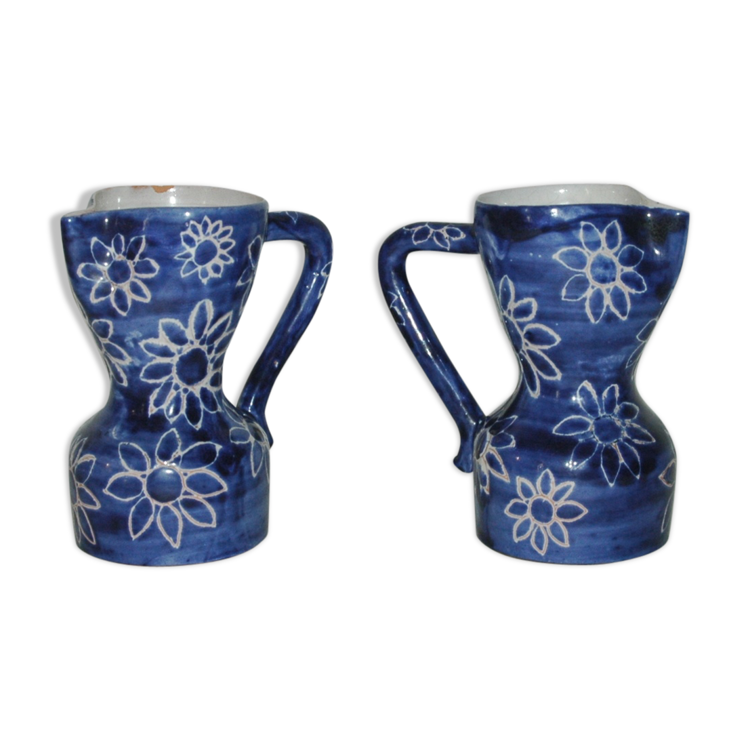 Pair of broc vases signed Allix Michel Alexandrov Vallauris