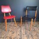 A pair of vintage chairs, a pair of antique seats.