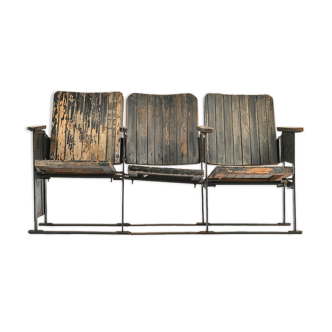 Dark wood cinema chairs