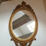 Italian mirror Louis XVI style in gold resin