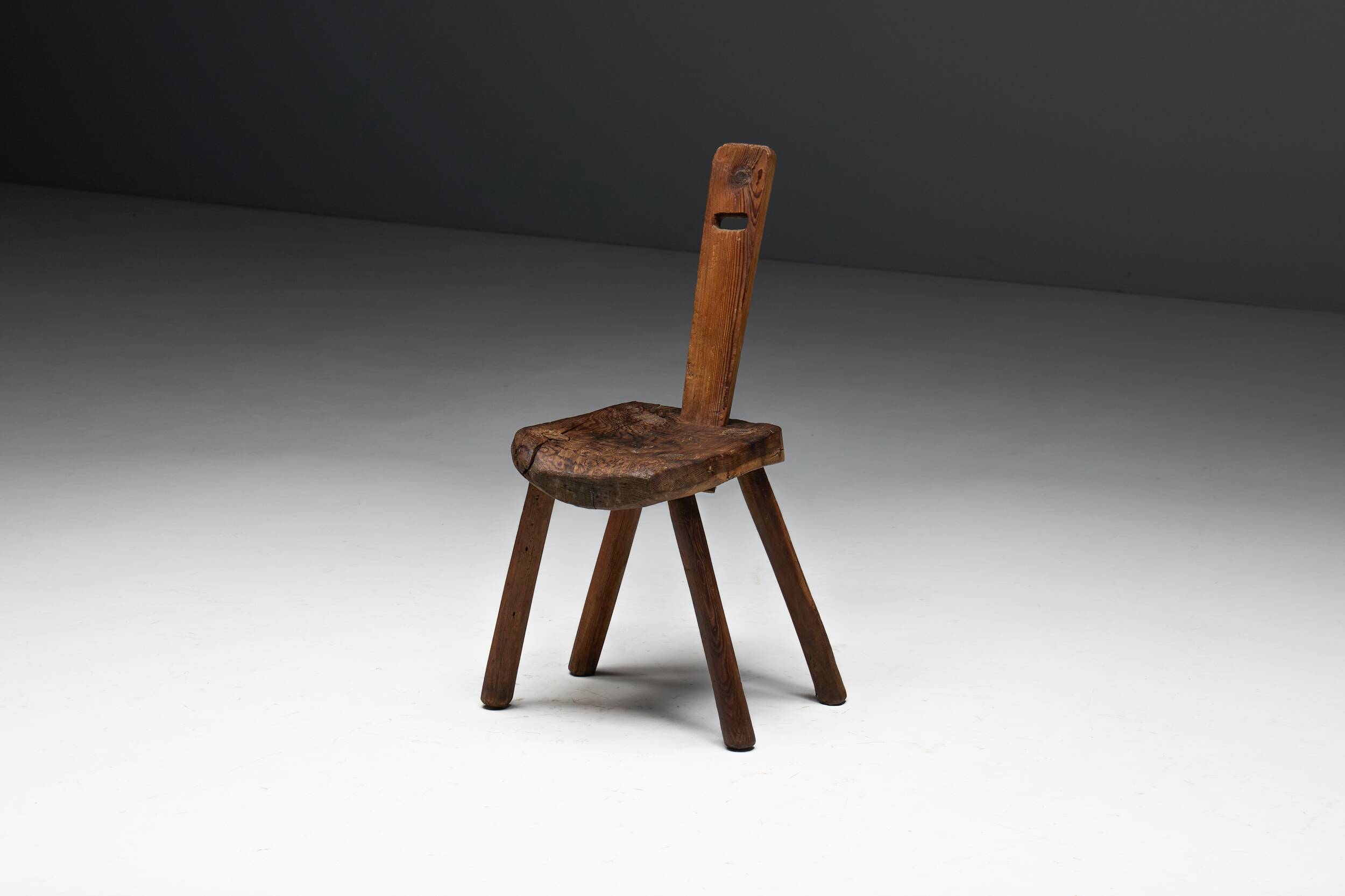 Alpine Folk Art Chair, France, 19th Century