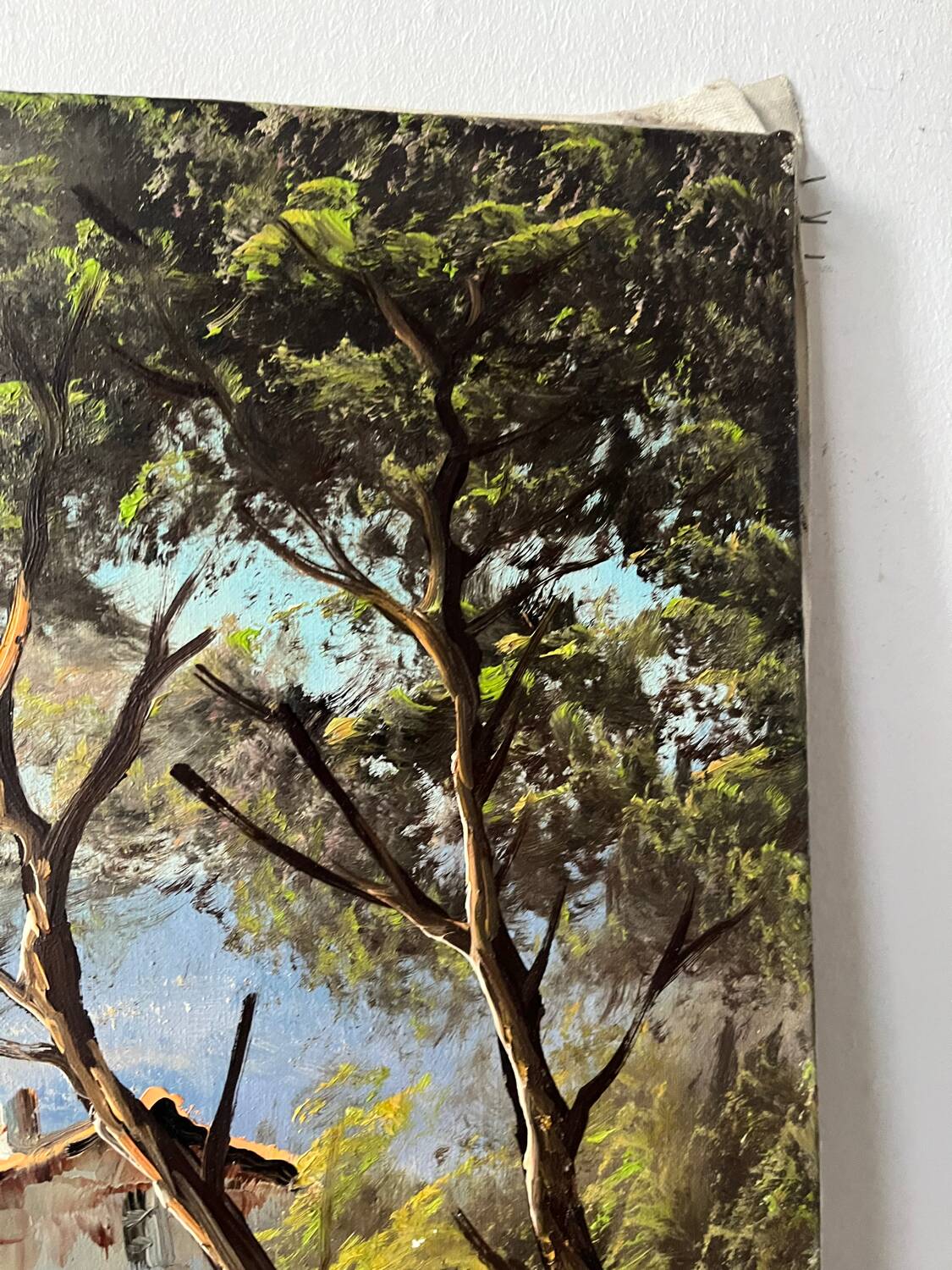 Villa by the seaside in Ramatuelle, oil on canvas signed Picard 1926.