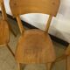 Série de 3 chaises bistrot en bois vintage