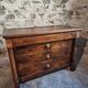 Antique French walnut commode, early 19th century (1800–1830), 4 drawers.