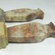 pair of small vases in hard stone carved Chinese China